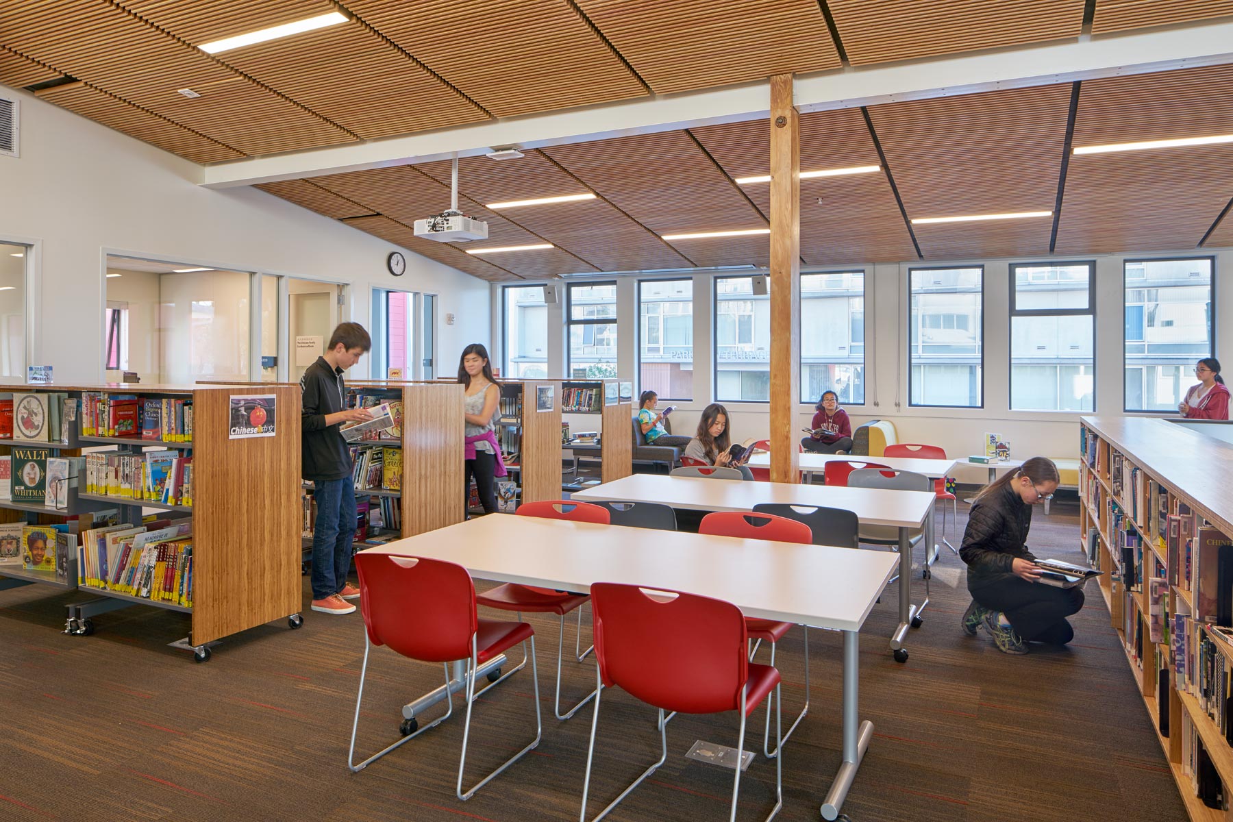 The Chinese American International School is a dual Chinese-English dual language immersion school in San Francisco; the new middle school campus is an adaptive reuse of two abandoned buildings into a dynamic and collaborative new educational environment.