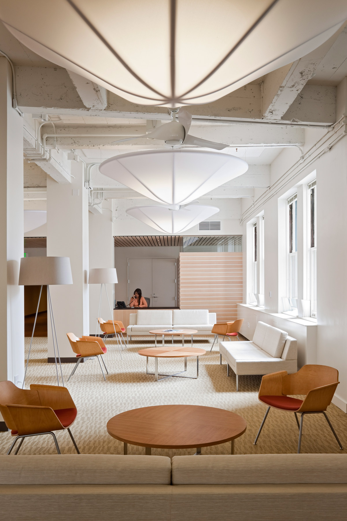 The highly sustainable, LEED Platinum-rated ClimateWorks Foundation office space weaves together advanced energy-efficiency and carbon reduction within inviting spaces that connect staff and visitors to each other and the natural world.