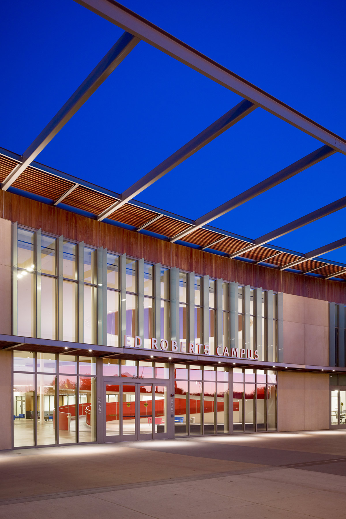 The Ed Roberts Campus is a nationally-recognized model of universal design in the San Francisco Bay Area, exemplifying design addressing a social justice issue.