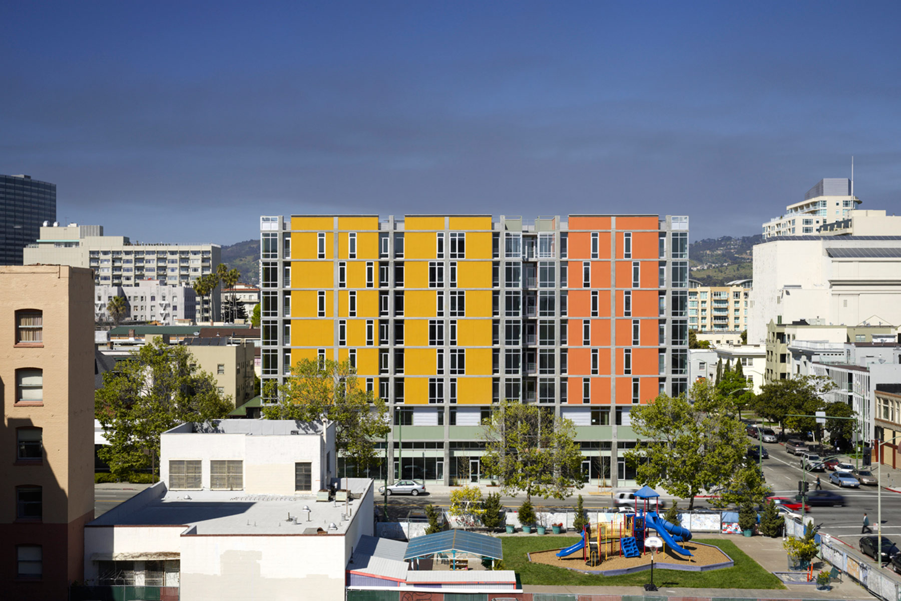 The Madison at 14th Street Apartments in Oakland provides affordable housing and supportive services for low-income families and youth at risk of homelessness.
