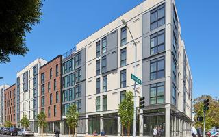 88 Broadway occupies the site of the former Embarcadero Freeway and provides affordable housing for families in the Northeast Waterfront Historic District.